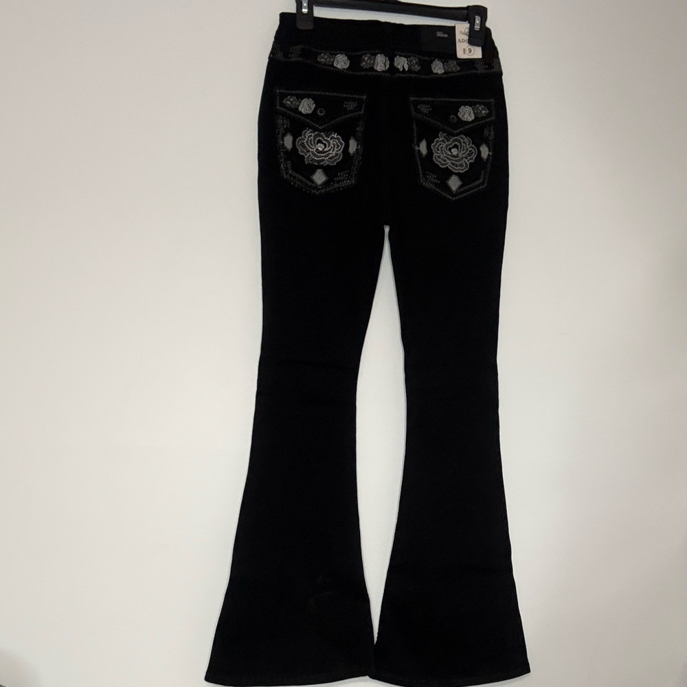 Adonai Corte Vaquero Embroidered Flare Jeans SIZE 9 - Picture 7 of 9